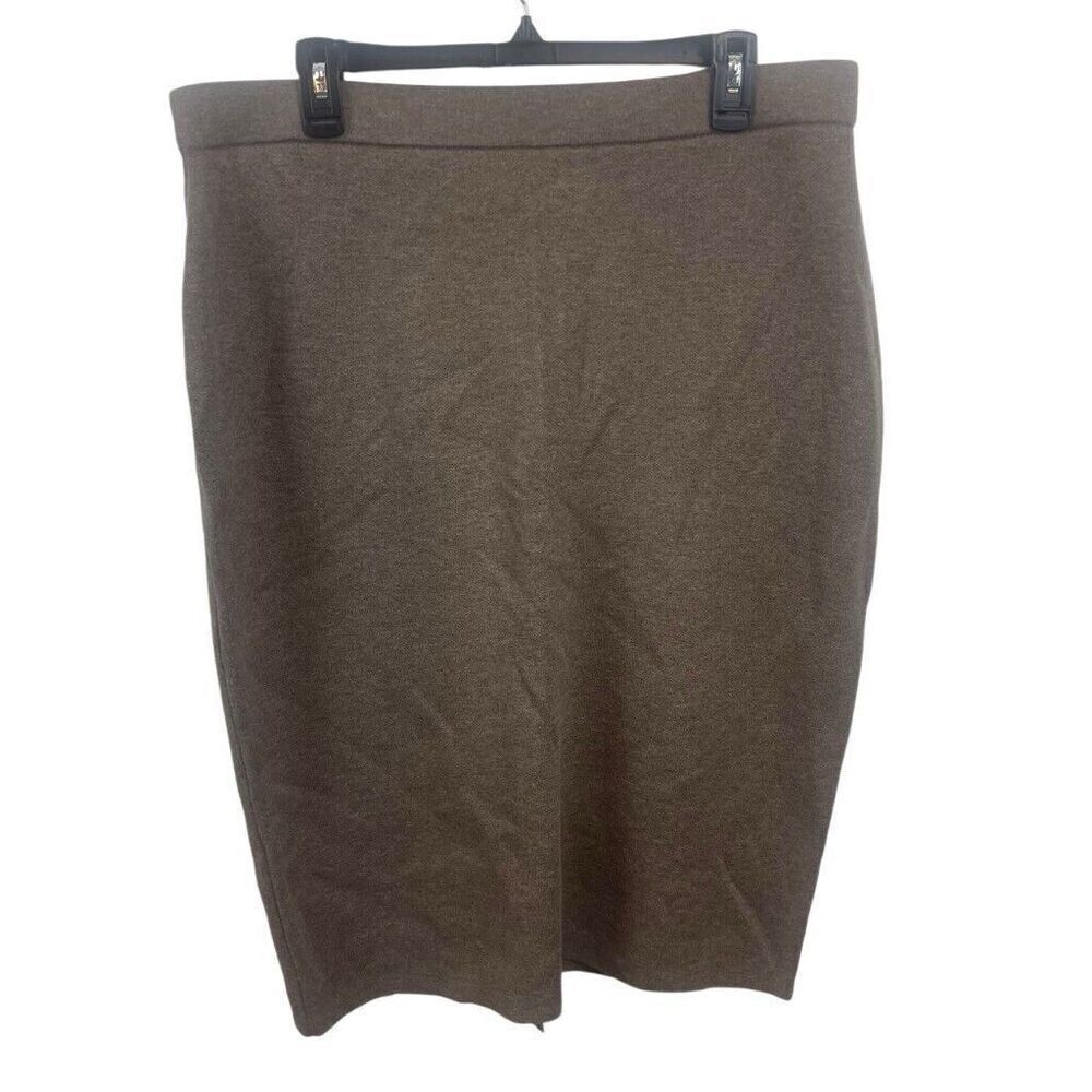 NWT J. Jill Sweater Skirt 160031 Cotton Nylon Viscose Rayon Mocha Heather Size L